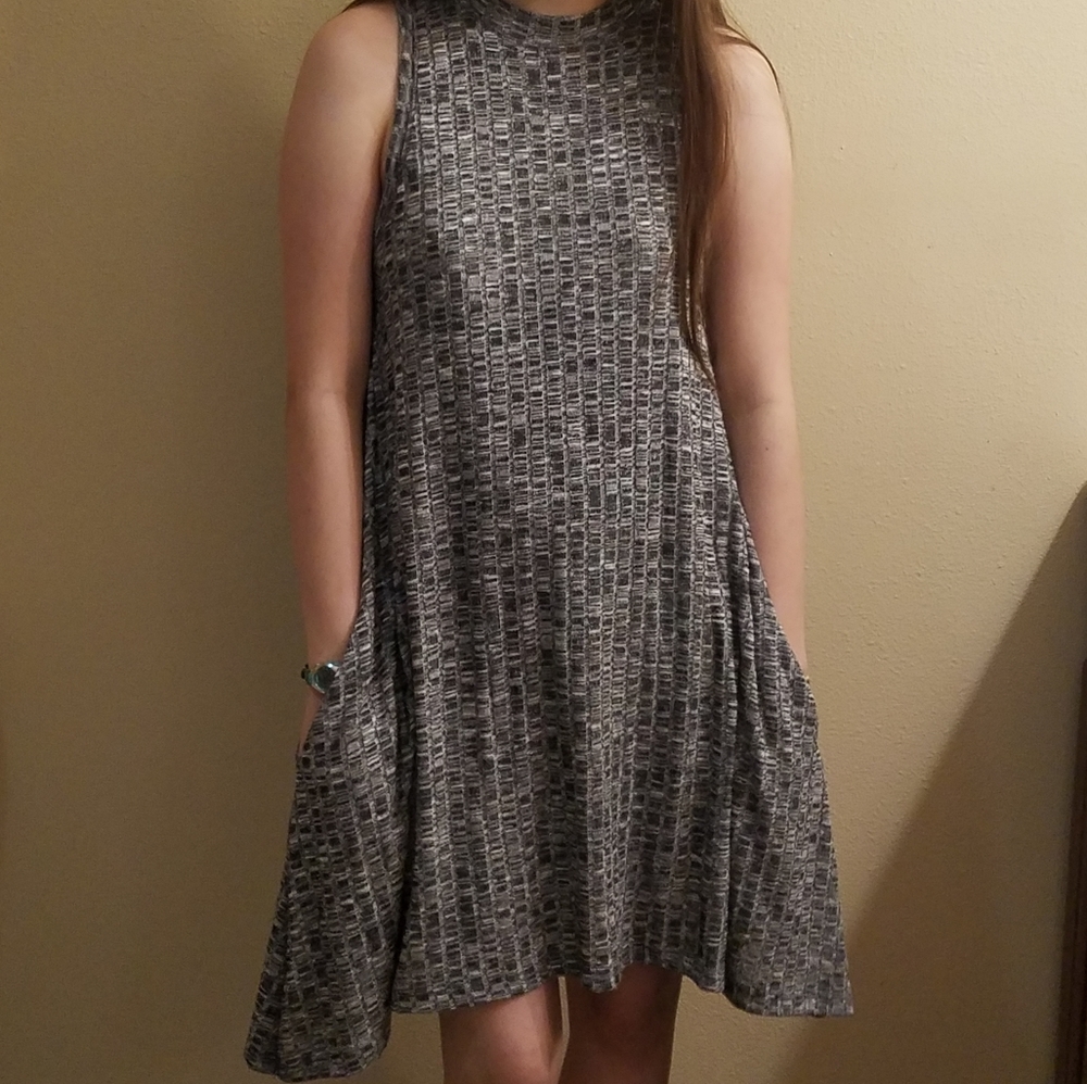 Anthropologie Maeve sleeveless gray dress